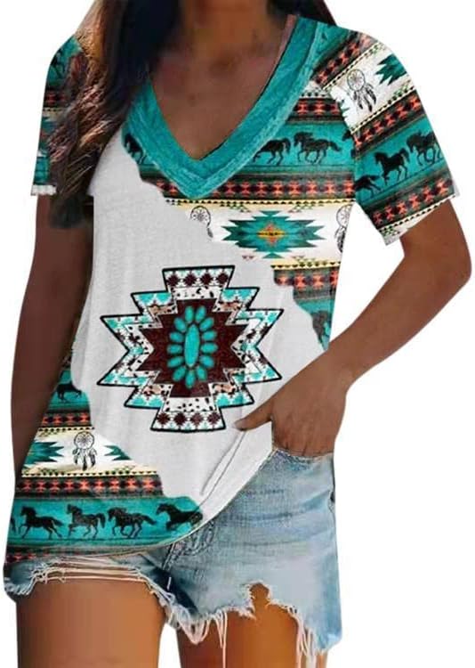 camiseta estampado azteca vintage