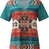 camiseta estampado azteca vintage