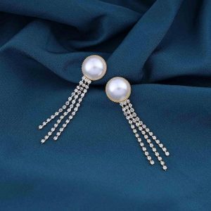 Pendientes borla de perlas vintage
