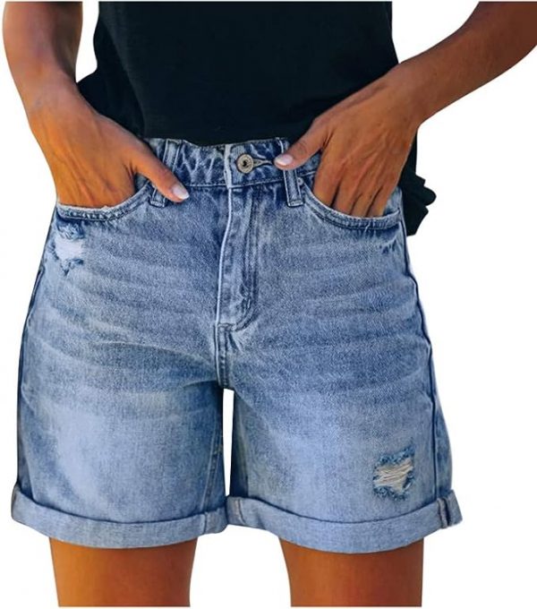 pantalon corto cintura alta vintage